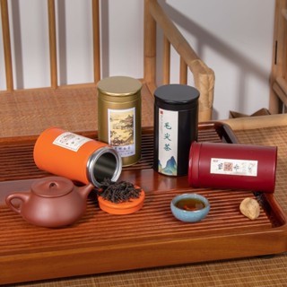 圓形密封茶葉罐通用普洱茶馬口鐵罐 食品包裝公版鐵盒
