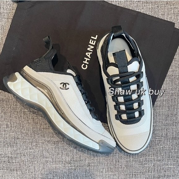 現貨 Shaw英國二手 Chanel 香奈兒 22s黑白猫熊 運動鞋 老爹鞋 sneaker 增高鞋 休閒鞋