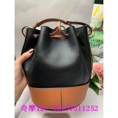 《友友二手店》95新 LOEWE Balloon Small 氣球包 小款 中款 雙材質 肩背包 黑色 水桶包