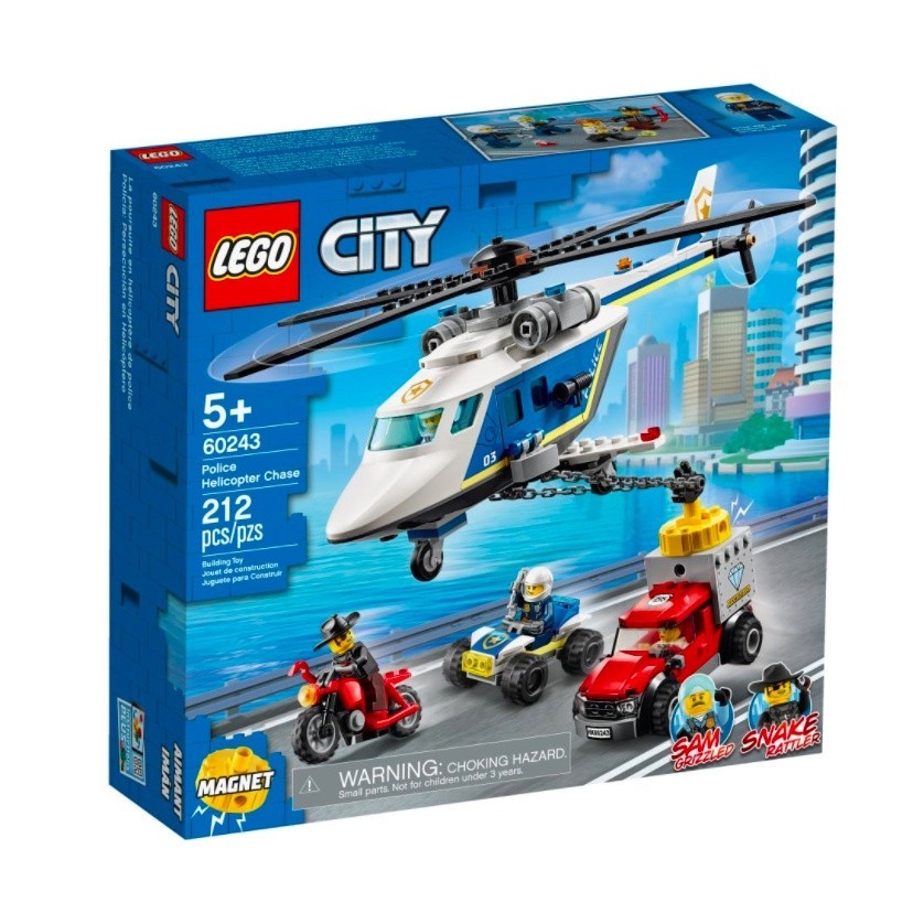 『現貨』LEGO 60243	City-警察直升機追擊戰     盒組    【蛋樂寶樂高館】