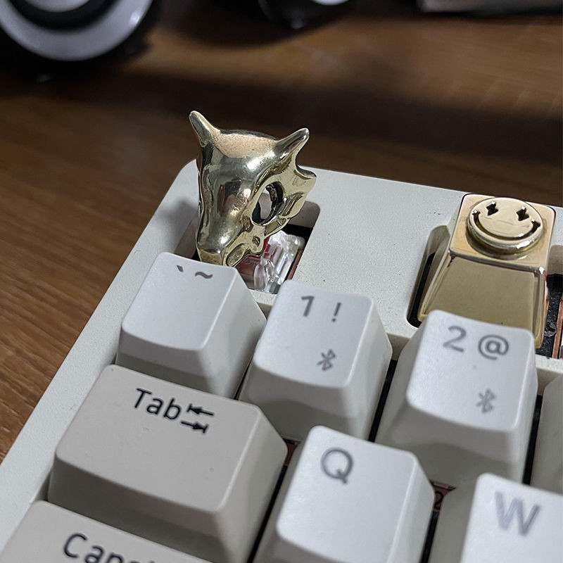 純銅卡拉杰尼龜寶可夢幻妙蛙耿鬼可達鴨神奇寶貝潮玩機械鍵盤鍵帽 單鍵鍵帽 立體雕刻 個性鍵帽 創意