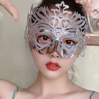 現+免運🚀舞會假面 萬聖節半臉女高顏值神秘超仙公主皇冠面具兒童假面古風直播道具