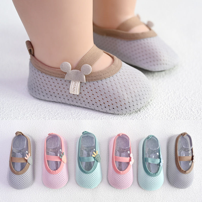 Mini baby🌷地板襪寶寶夏季薄款隔涼防滑軟底襪套兒童寶寶學步襪小童襪子鞋