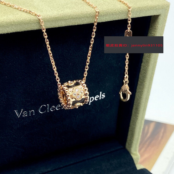 二手精品 Van Cleef &amp; Arpels 梵克雅寶 吊墜 鑽石 萬花筒項鏈 18K玫瑰金 鎖骨鏈