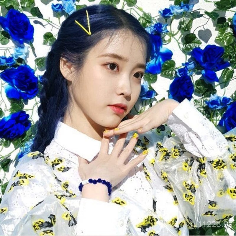 原創設計🎀IU 李知恩衕款深藍色玫瑰手鍊 Love poem主打Blueming手環 繩潮飾品 送禮首選