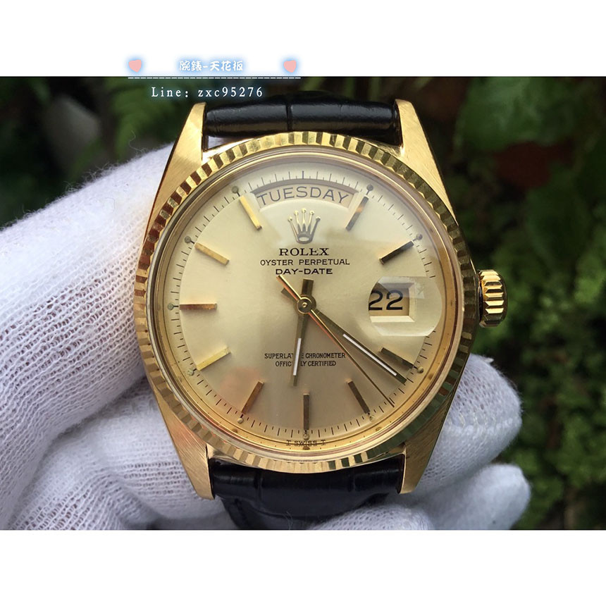 Rolex 勞力士 1803 金丁面 18k金 極度稀少徑36mm 1556自動機芯 原廠盒店保卡腕錶