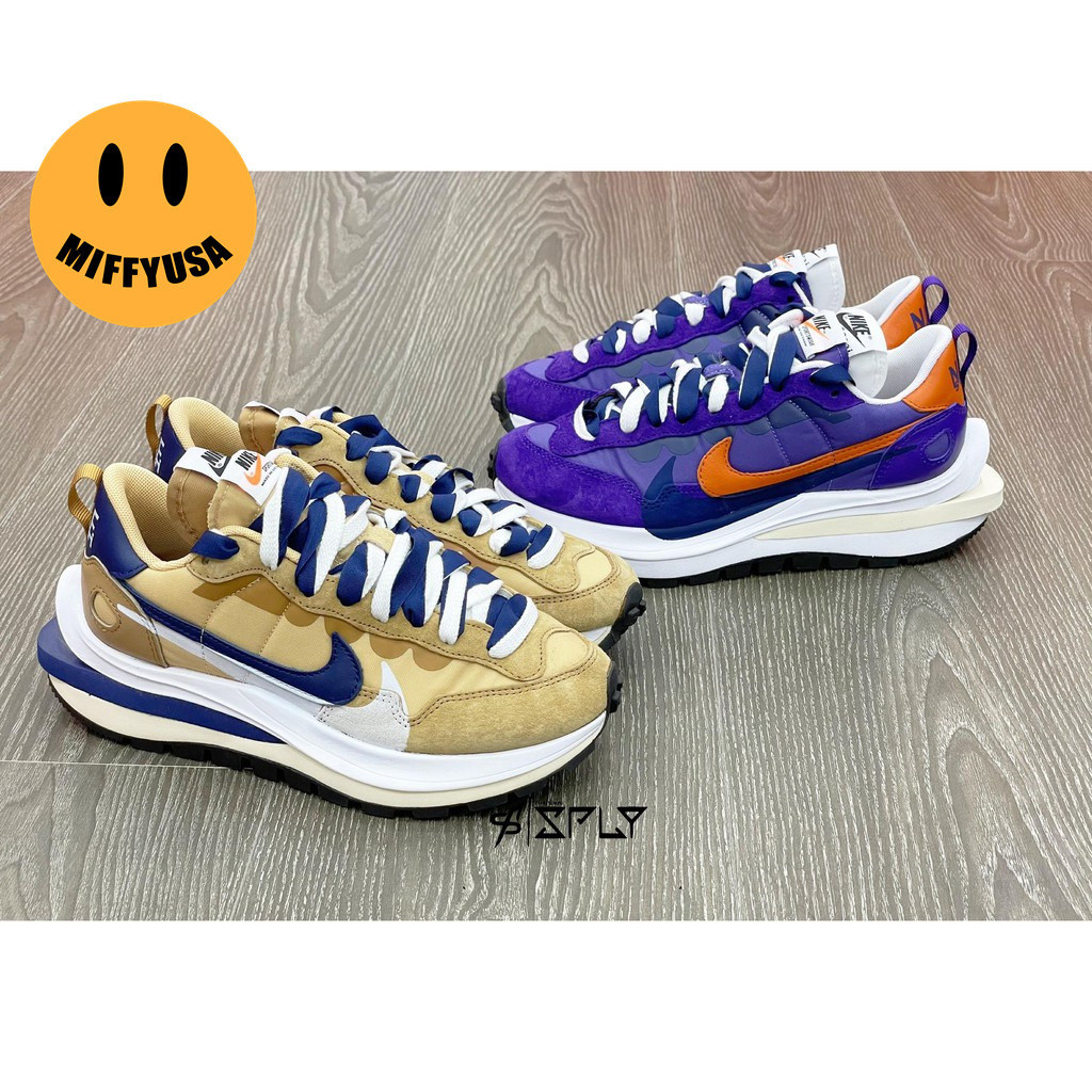 日韓代購 Sacai x Nike Vaporwaffle卡其 / 紫橘 DD1875-200/500