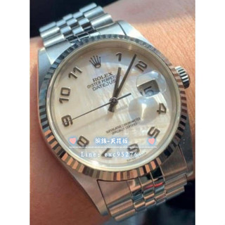 勞力士 16234 Datejust Rolex 白金 貝殼面 Dj 非 116234腕錶