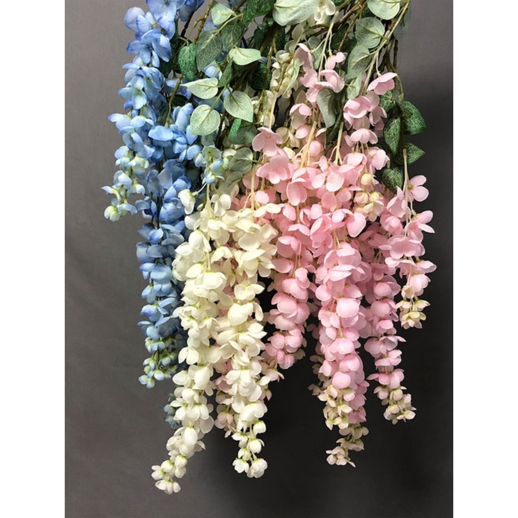 ▼JVW阿勃勒仿真花長枝干巨型紫藤花室內客廳直播間垂吊花假花拍照裝飾