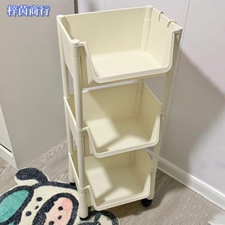 🟣梓茵商行🟣【移動置物架 穩固承重】移動書架帶輪零食架家用兒童玩具收納置物架衛生間置物落地小推車