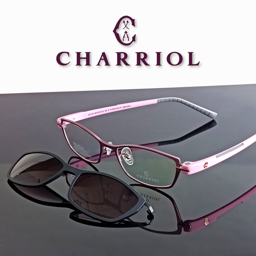 【CHARRIOL 夏利豪】前掛眼鏡 L0006至0011系列 瑞士一線精品品牌 純鈦鏡架 β鈦鏡框 磁吸式眼鏡