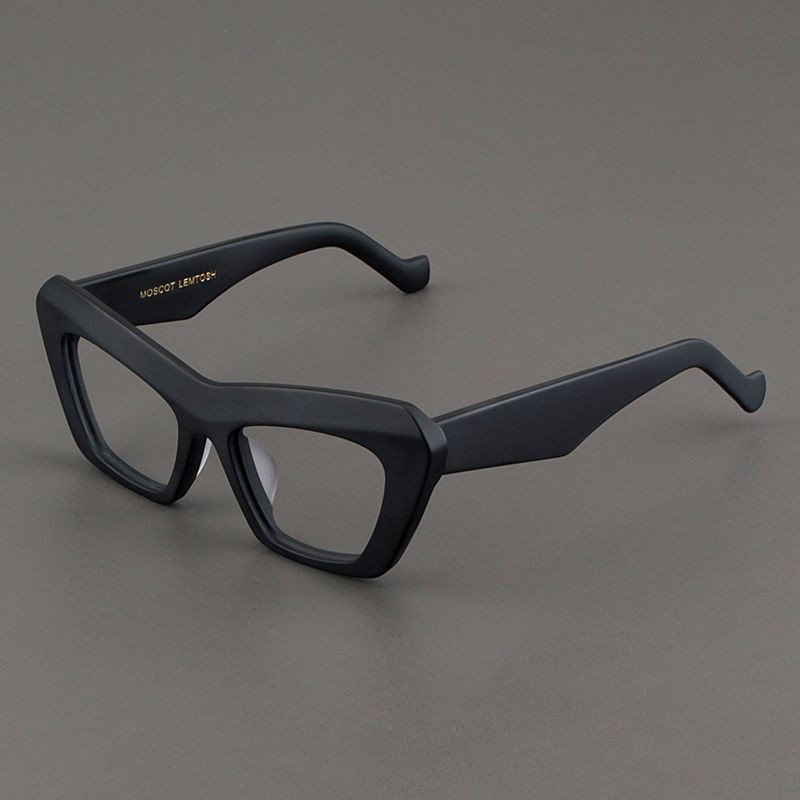 MEET 眼鏡框 設計款 MOSCOT LEMTOSH眼鏡框女歐美貓眼粗框眼睛復古磨砂黑色近視鏡架男