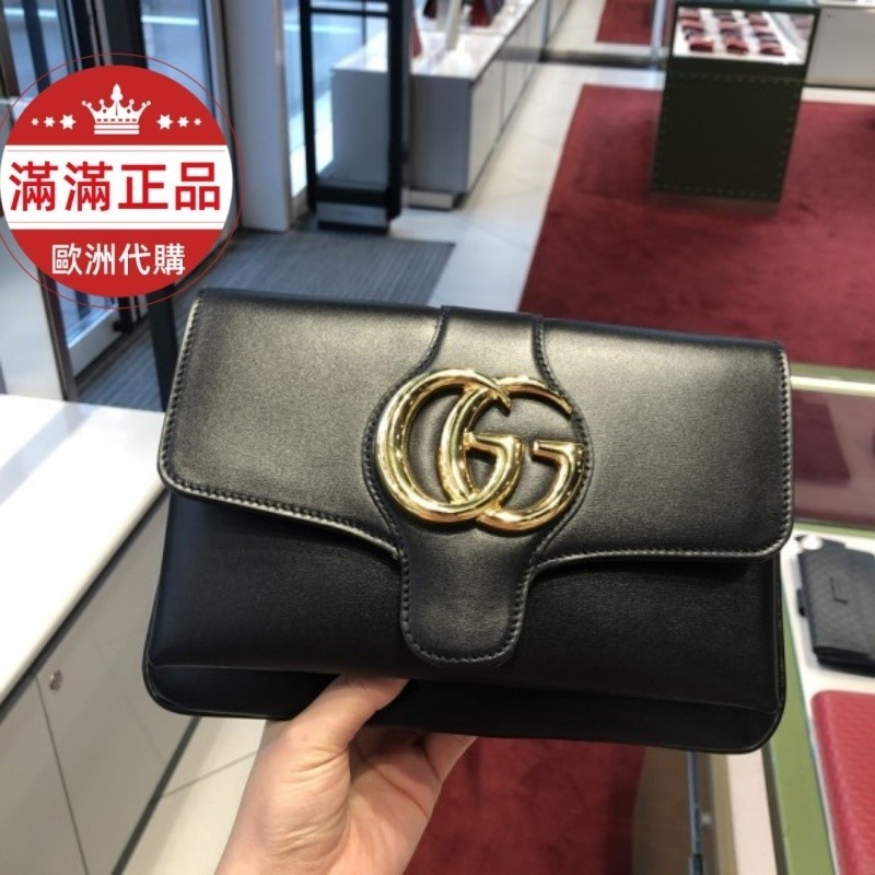 奢品歐洲代購 【免運】 GUCCI 550129 古馳三色Arli small蔡依林同款 小款雙G 風琴包鏈帶包二手