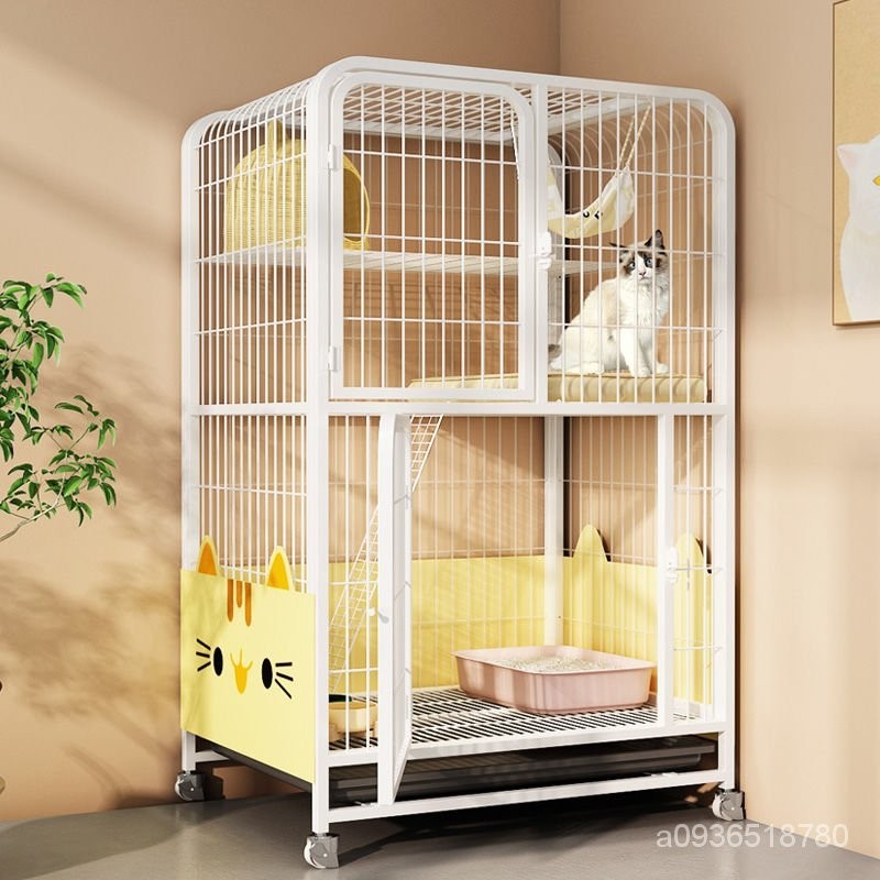 貓籠子超大自由空間帶厠所特價二三層貓別墅貓咪貓捨傢用室內貓屋 6DG5