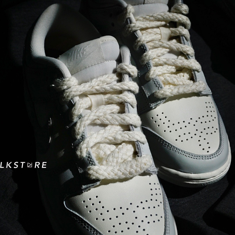 {正品}Nike Dunk Low W Needlework 浮雕 麻繩 骨白 FJ4553-133