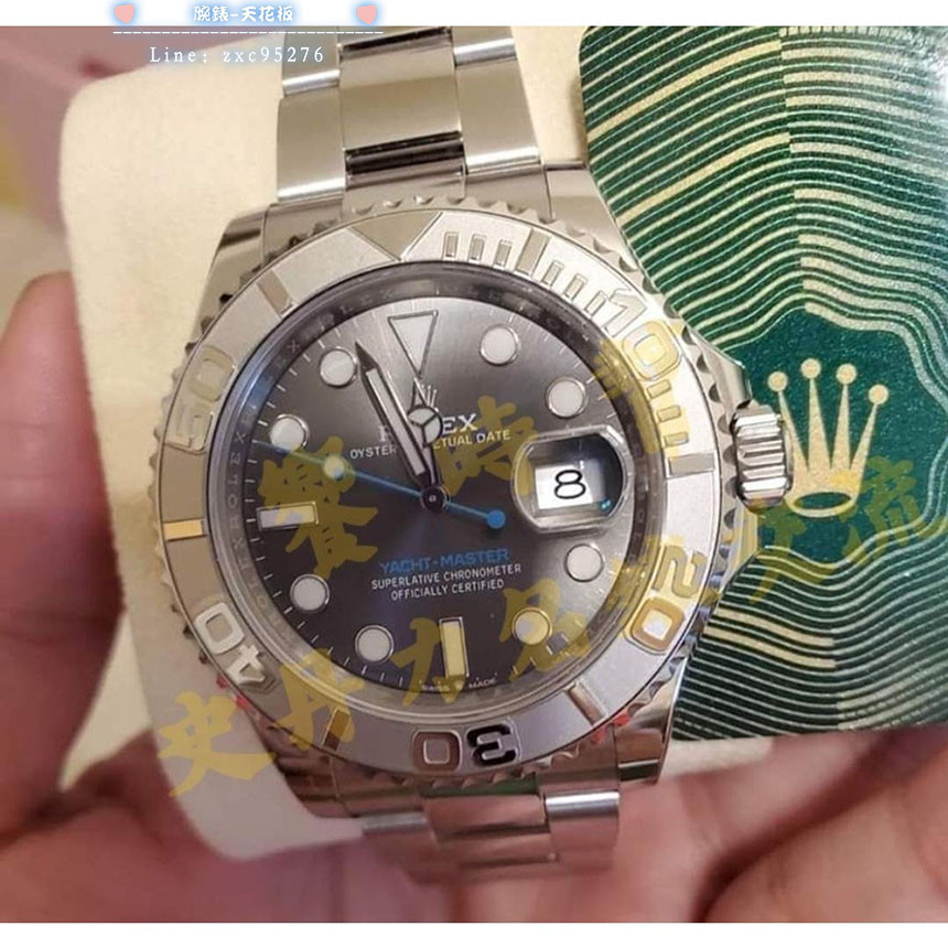 Rolex 勞力士 Yacht-master 126622 遊艇名仕 鉑金圈 石板灰色面盤 最新款腕錶