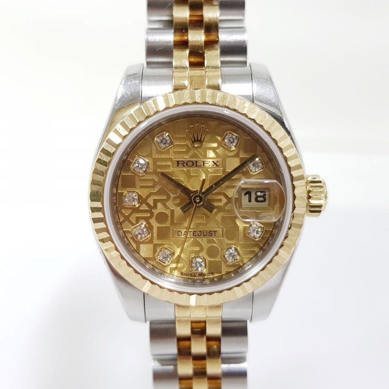 Rolex 勞力士 新款 179173 錶徑26mm 金色紀念浮雕紋面盤 2235自動機械