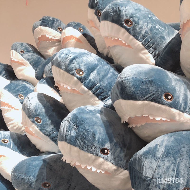 ✅✅熱賣  IKEA鯊魚✨超大140公分大鯊魚  鯊魚娃娃  鯊魚寶寶大抱枕 140公分長️靠枕 可機洗