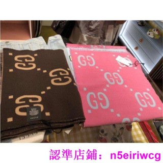 TR店/二手GUCCI GG羊毛真絲大logo圍巾 披肩 方巾 495592