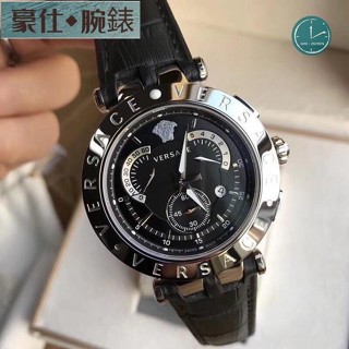 高端 Versace手錶 凡賽斯23C系列小醜錶 多功能計時錶 皮帶款男錶 大秒針倒著走 42mm