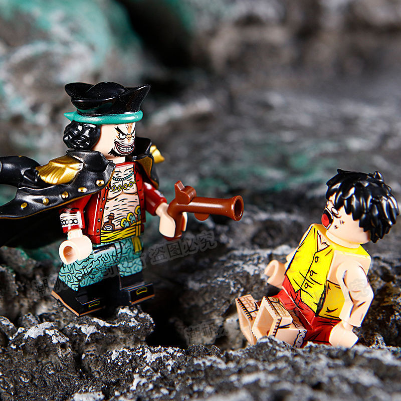 現貨 海賊王 人仔 兼容樂高海賊王路飛喬巴羅賓大和山治索隆烏索普拼裝積木人仔玩具