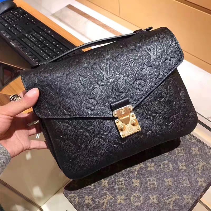 LV Pochette Metis Empreinte M41487黑色壓紋 郵差包 斜背包