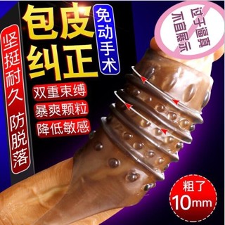 🔹透明狼牙棒 陰莖套 陰莖鎖 按摩擦刺激G點 潮男用情趣套 陰莖 猛男情趣用品 成人用品 包皮 包莖 狼牙套 狼牙棒