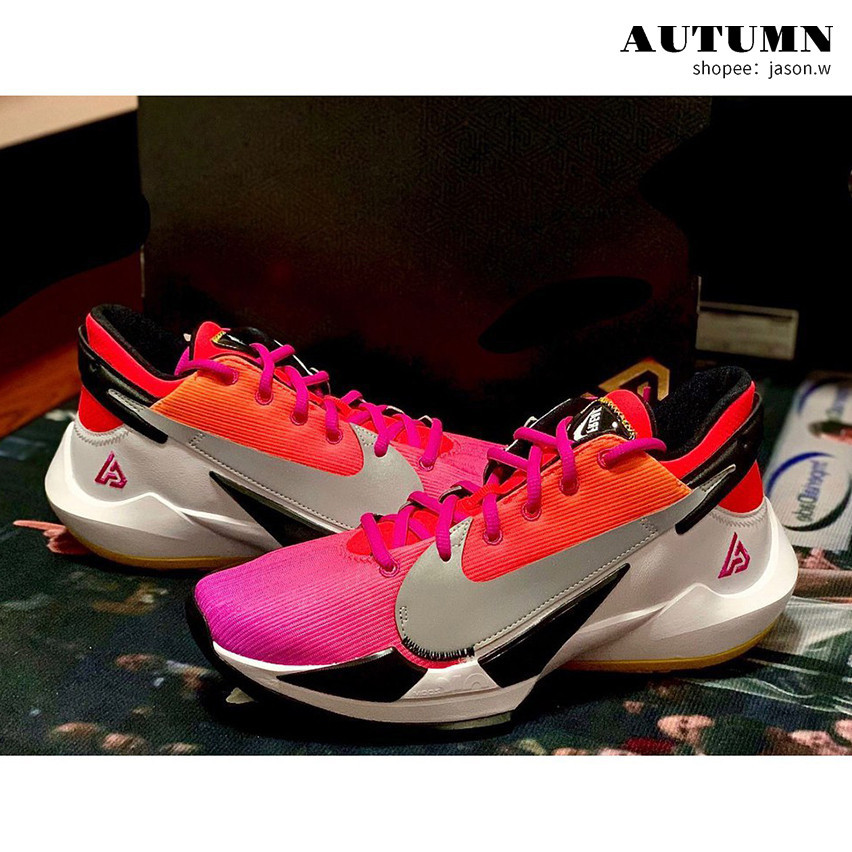 特價款 Nike Zoom Freak 2 Ep 橙紫漸變 Db4738-600 男女 籃球鞋