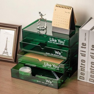 📦限時免運📦桌面透明抽屜收納盒式辦公檔案儲物收納盒臥室書房疊加組合收納櫃桌上收納 抽屜 桌上收納盒 文具收納