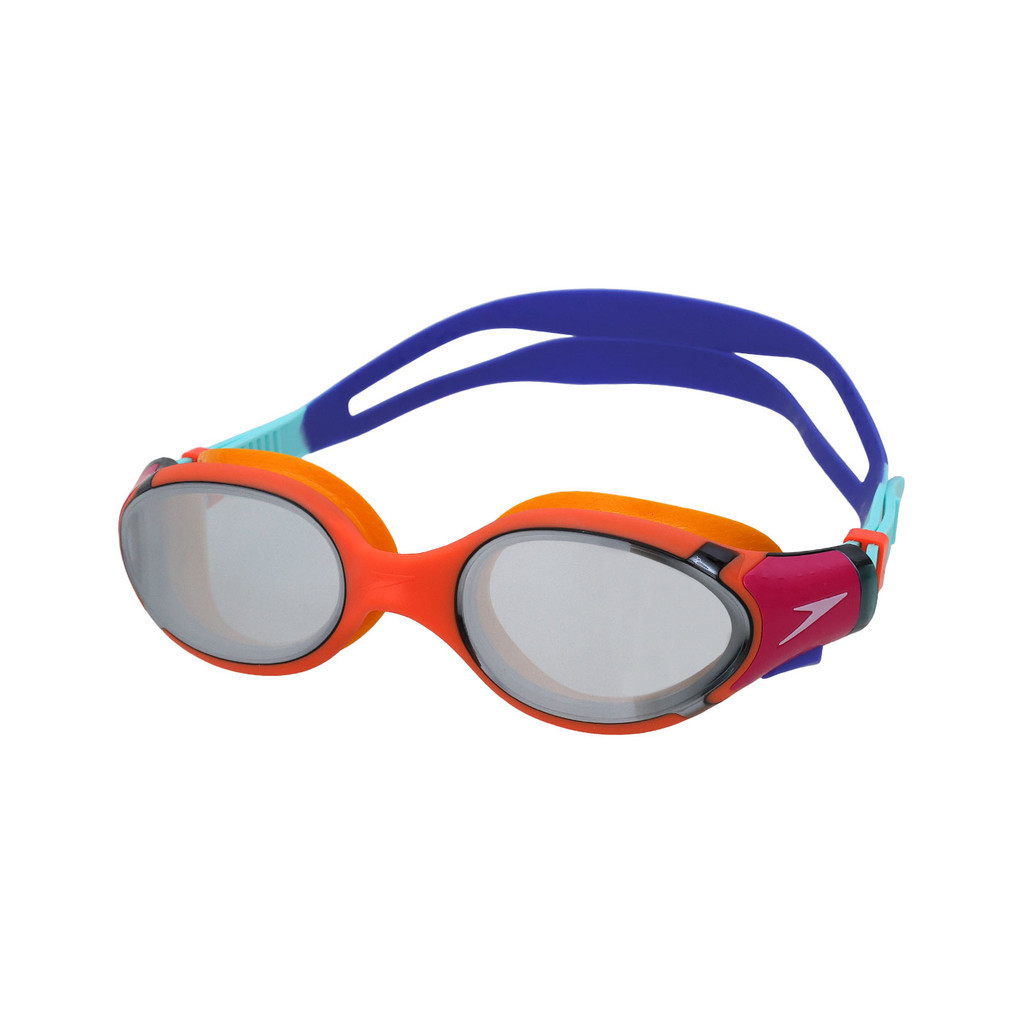 SPEEDO Biofuse2.0 兒童運動泳鏡(抗UV 防霧 蛙鏡 游泳「SD800336415944」 橘黑桃紅