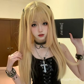 臺灣熱銷✨cos假髮 動漫個性假髮女 女生長假髮 洛麗塔動漫假髮白金色長髮死亡筆記彌海砂cos個性姬髮公主切劉海全頭套