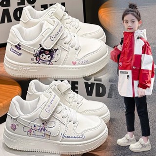 💕洋洋鞋店💕兒童運動鞋 女童小白鞋 跑步鞋 女童鞋秋季新款兒童運動小白鞋中大童女孩皮麵輕便板鞋青少年 女童板鞋 女童鞋子