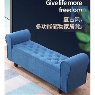 【廠家直銷✨免運】 布藝換鞋凳 多功能收納凳 長方形門口儲物凳 沙發凳子 可坐 服裝店鞋櫃凳 壹品生活