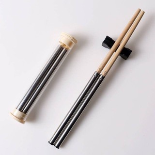 筷子 餐具 環保筷 耐熱筷 抗菌筷 樂族伸縮摺疊筷圓頭旅行便攜304不鏽鋼筷子防滑家用抗菌防黴高檔