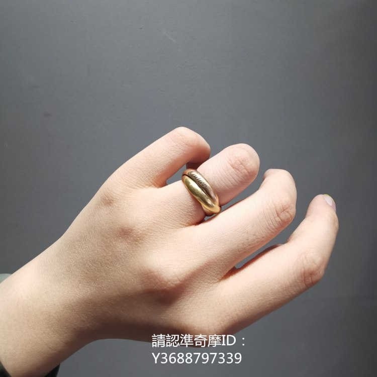 二手精品 Cartier卡地亞 Trinity 戒指 經典款 三色18K金 戒指 B4052700