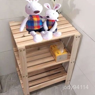 免運#實木簡易實木置物架多層儲物架傢用書架木架子層架收納架木質定做 ICWF