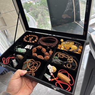 【手串展示架】手串首飾盒帶蓋防塵收納盒放手鐲手鏈盒耳飾玉鐲珠寶盒飾品收藏盒