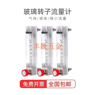 【滿290出貨】流量計 雙環玻璃轉子空氣體流量計器 LZB-3WB6氧氫氮碳液體不鏽鋼浮子防腐