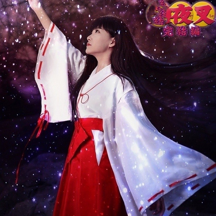 全套桔梗COSPLAY女服裝男款和服動漫日本巫女服弓箭木屐假發道具