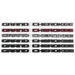 適用於適用JEEP吉普車門標 GRAND CHEROKEE logo車標誌 連體字母裝飾車貼 3D立體葉子板標側標