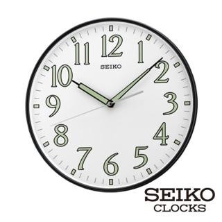 【SEIKO 精工】夜光數字指標靜音掛鐘時鐘QXA521K(夜光 靜音 直徑30cm)