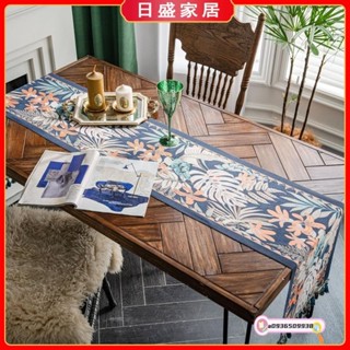 【日盛家居】時尚桌旗 棉麻餐桌布 長桌巾 茶几布 流蘇茶几桌墊 家居長桌裝飾布 拼接餐桌桌布 棉麻禪意茶桌桌旗 長桌布
