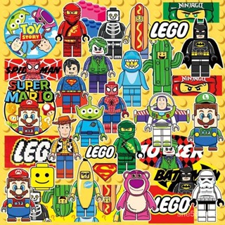 貼紙套組 手賬貼 樂高LEGO卡通積木貼紙筆記本電腦ipad行李箱亞剋力盒裝飾防水貼畵