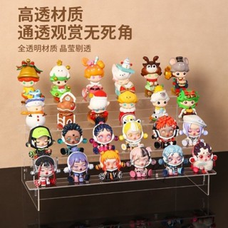 【免運】亞剋力階梯展示架 透明梯形盲盒手辦陳列置物架收納 泡泡瑪模型展示 階梯手辦收納 公仔展示架 模型展示架 積木展示