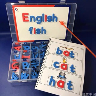 📖有貨＆26個英文字母磁力貼小學兒童單詞大小寫自然拼讀英語教具phonics『實體』