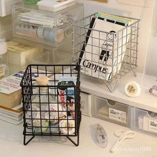 💫新品優選💫收納筐ins 大容量桌麵北歐鐵藝咖啡膠囊收納盒置物框化妝品收納籃