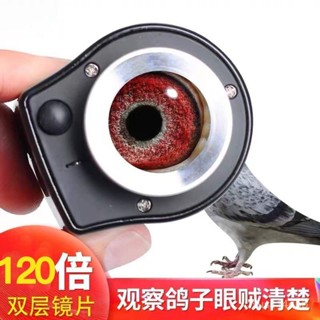 🔥桃園有貨/限時下殺🔥120倍高畫質鴿眼放大鏡帶LED燈全金屬看布料高倍刻度專用鴿子顯微鏡 AHCY