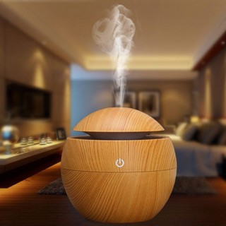 臺灣出貨🎉迷你USB加濕器 七彩呼吸燈霧化器 迷你家用插電木紋加濕器