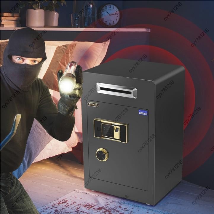 AIOE精選#投幣式保險櫃收銀保險箱45cm60cm商用家用存錢箱罐酒店財務上開口公司前台頂部收款箱功德投入投款保險箱