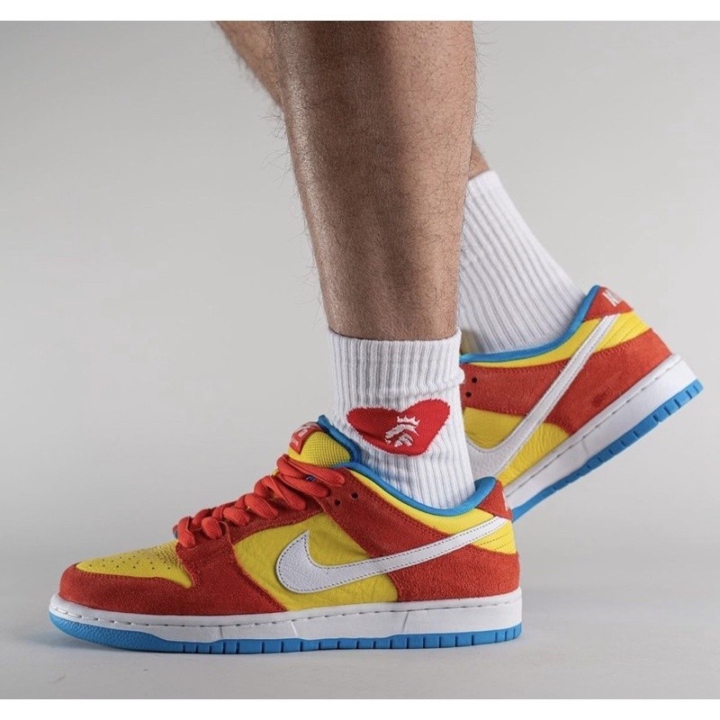日本代購Nike SB Dunk Low "BART SIMPSON" 辛普森 黃紅藍 麂皮 BQ6817-602